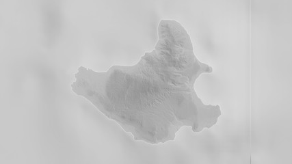 Siquijor, Philippines - outlined. Grayscale