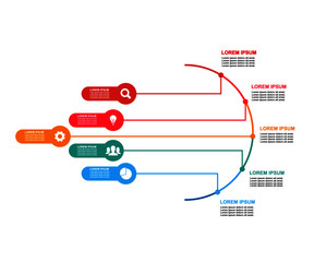 Illustration Info graphic design template, Can be used for process, presentations, banner, info graphic