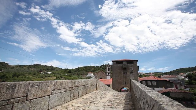 Roman Bridge in Ucanha, Portugal