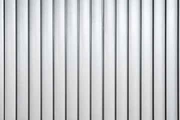 White Corrugated metal texture surface in the vertical line background or texture