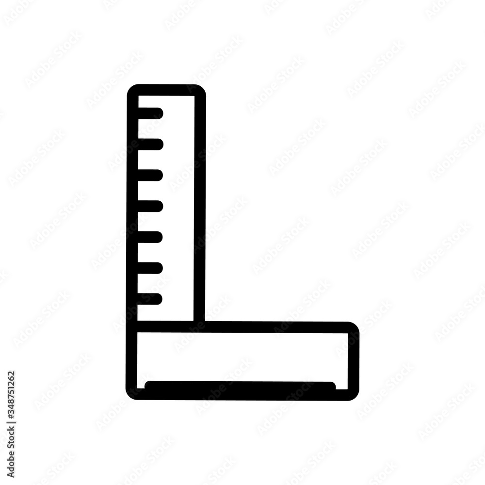 Aufkleber folding measuring range carpenter icon vector. folding measuring range carpenter sign. isolated cont