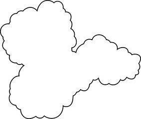 Japanese clouds connected to each other outline