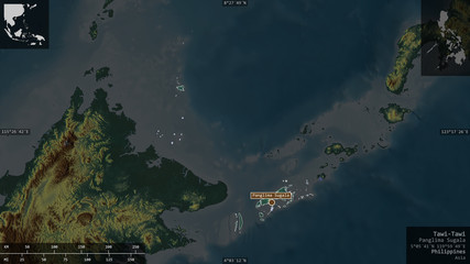 Tawi-Tawi, Philippines - composition. Relief