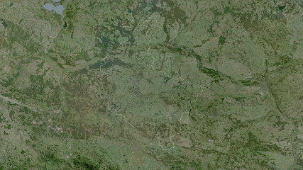 Greater Poland, Poland - outlined. Satellite