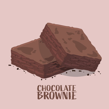 Isometric design of chocolate brownies
