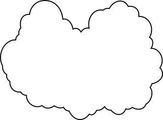 Japanese clouds outline