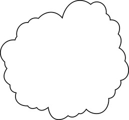 Japanese clouds outline