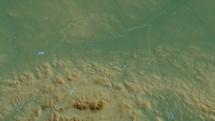 Lesser Poland, Poland - outlined. Physical