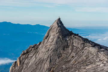 South peak of Kinabalu mountain in Borneo island, Sabah state in Malaysia