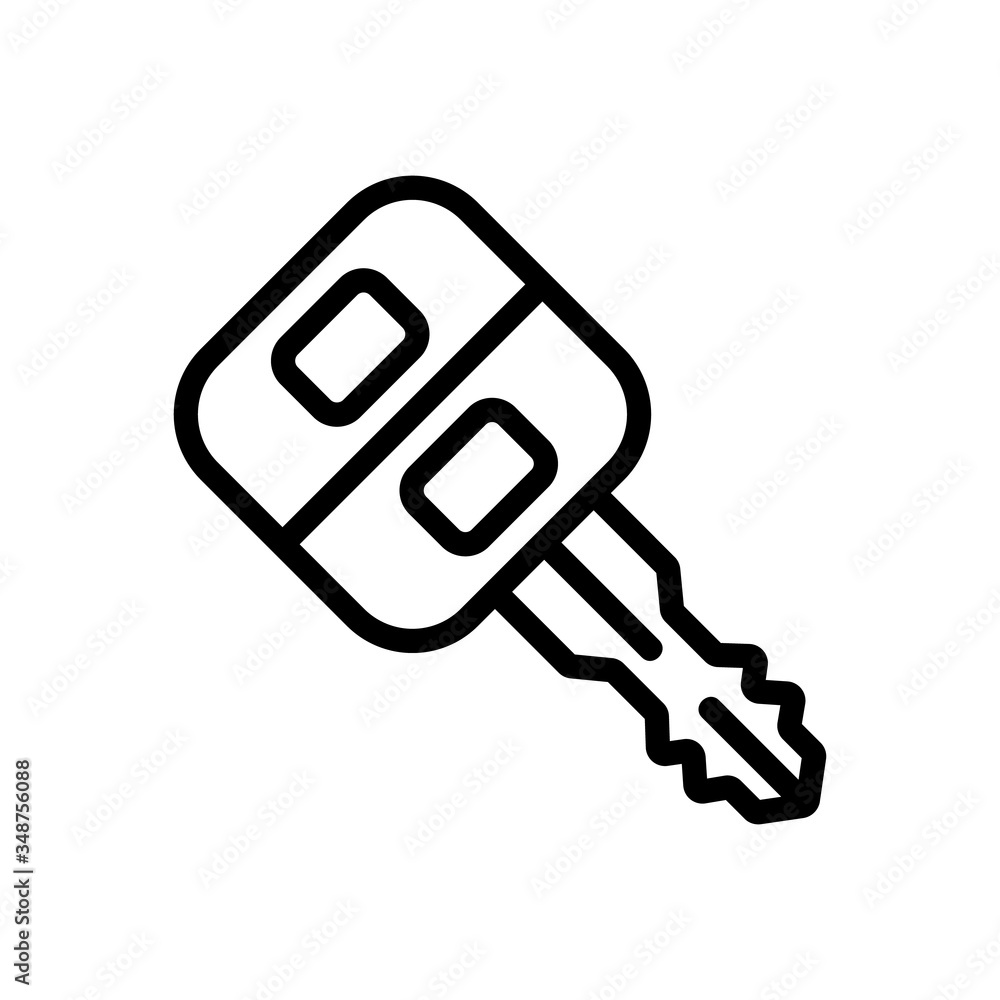 Poster car key with remote control icon vector. car key with remote control sign. isolated contour symbol i