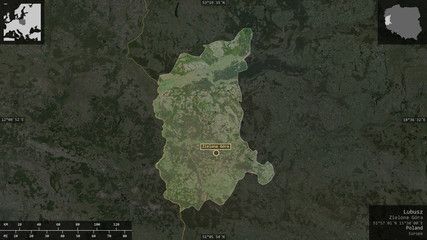 Lubusz, Poland - composition. Satellite
