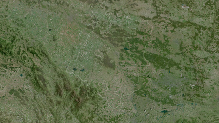 Opole, Poland - outlined. Satellite