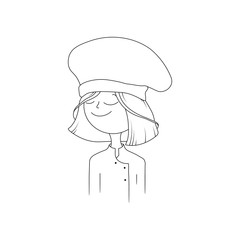 vector illustration of a man with hat