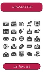 newsletter icon set