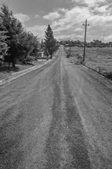 country road in winter