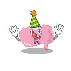 smiley clown brain cartoon character design concept