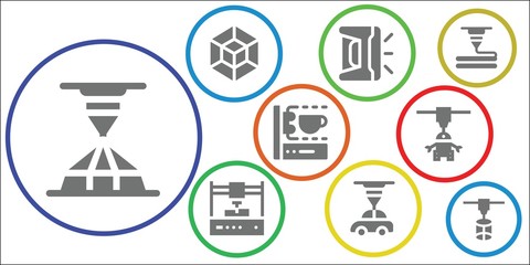 Modern Simple Set of prototype Vector filled Icons