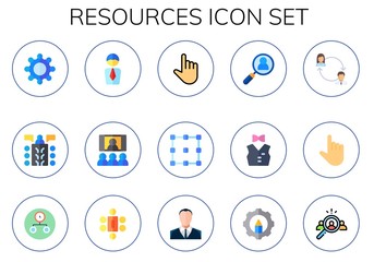 resources icon set