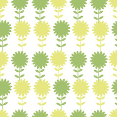 Illustration of a cute flower pattern on a white background