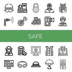 Set of safe icons