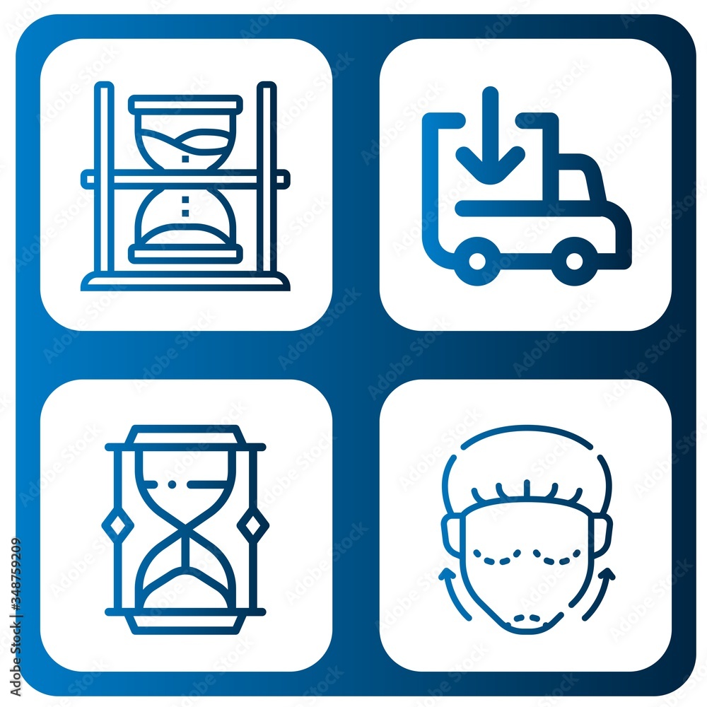 Poster set of wait icons