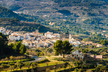 Guadalest is a picturesque old town in the mountains. Alicante province. Spain