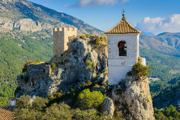 The incredible castle of San Jose in Guadalest. Alicante province. Spain