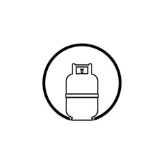 Gas bottle icon isolated on white background
