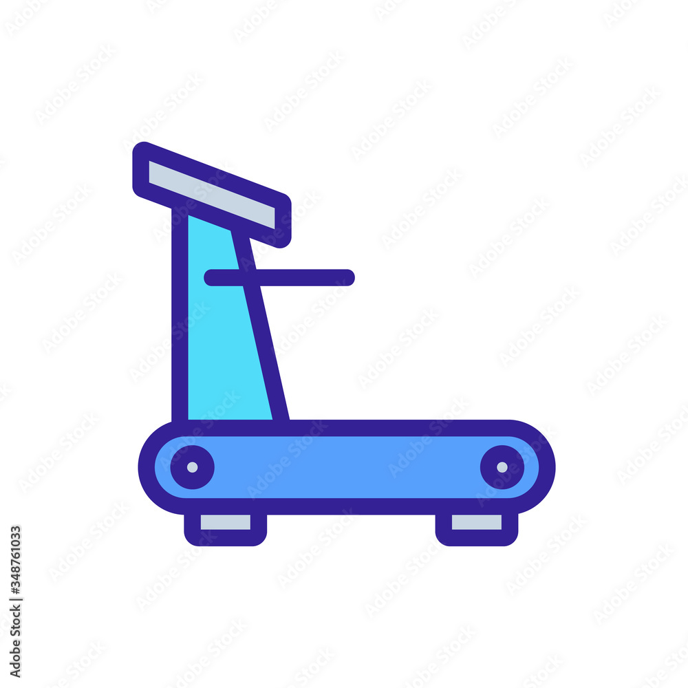 Poster electric running track with function screen icon vector. electric running track with function screen