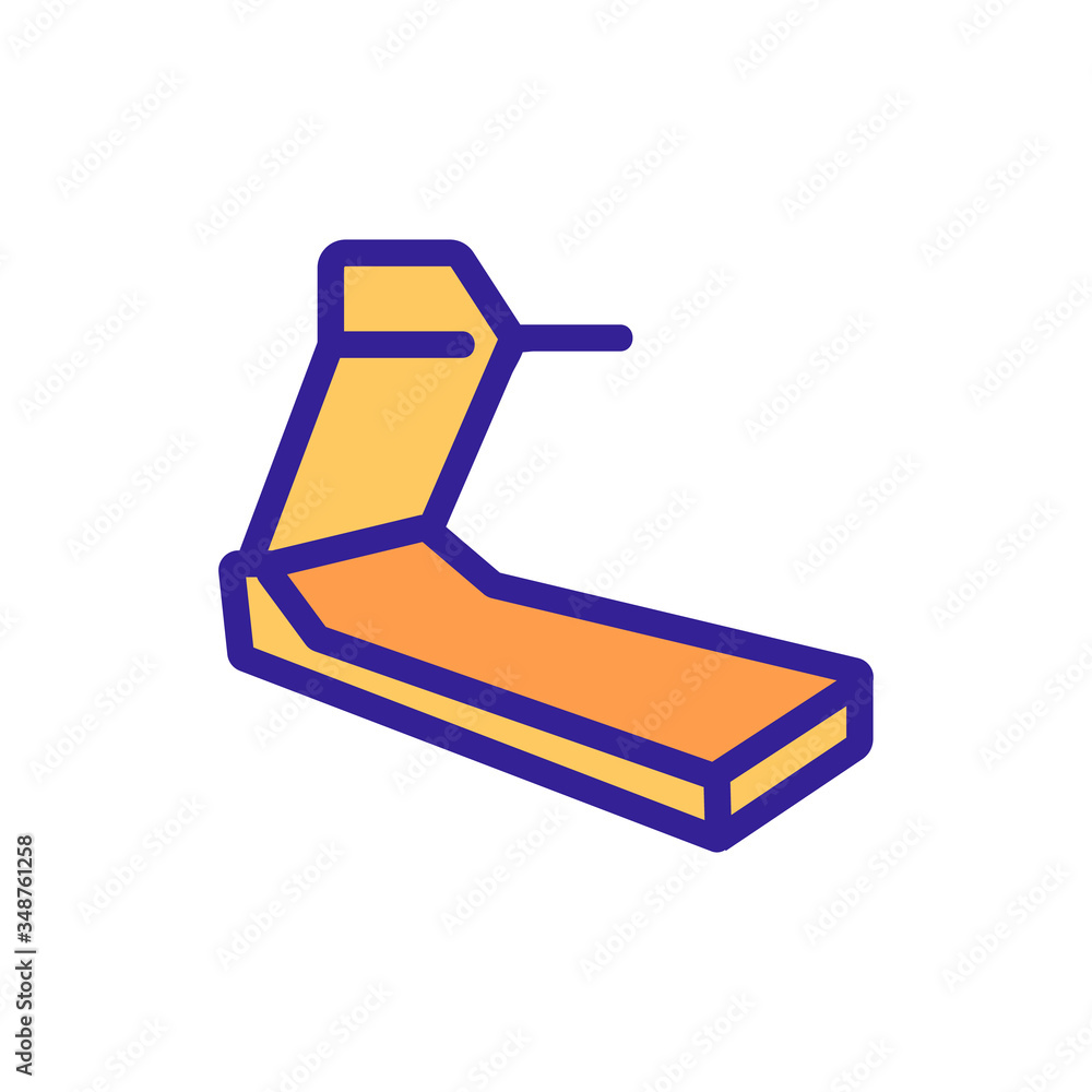 Poster mechanical running track for cardio icon vector. mechanical running track for cardio sign. color sym