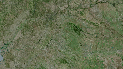 Portalegre, Portugal - outlined. Satellite