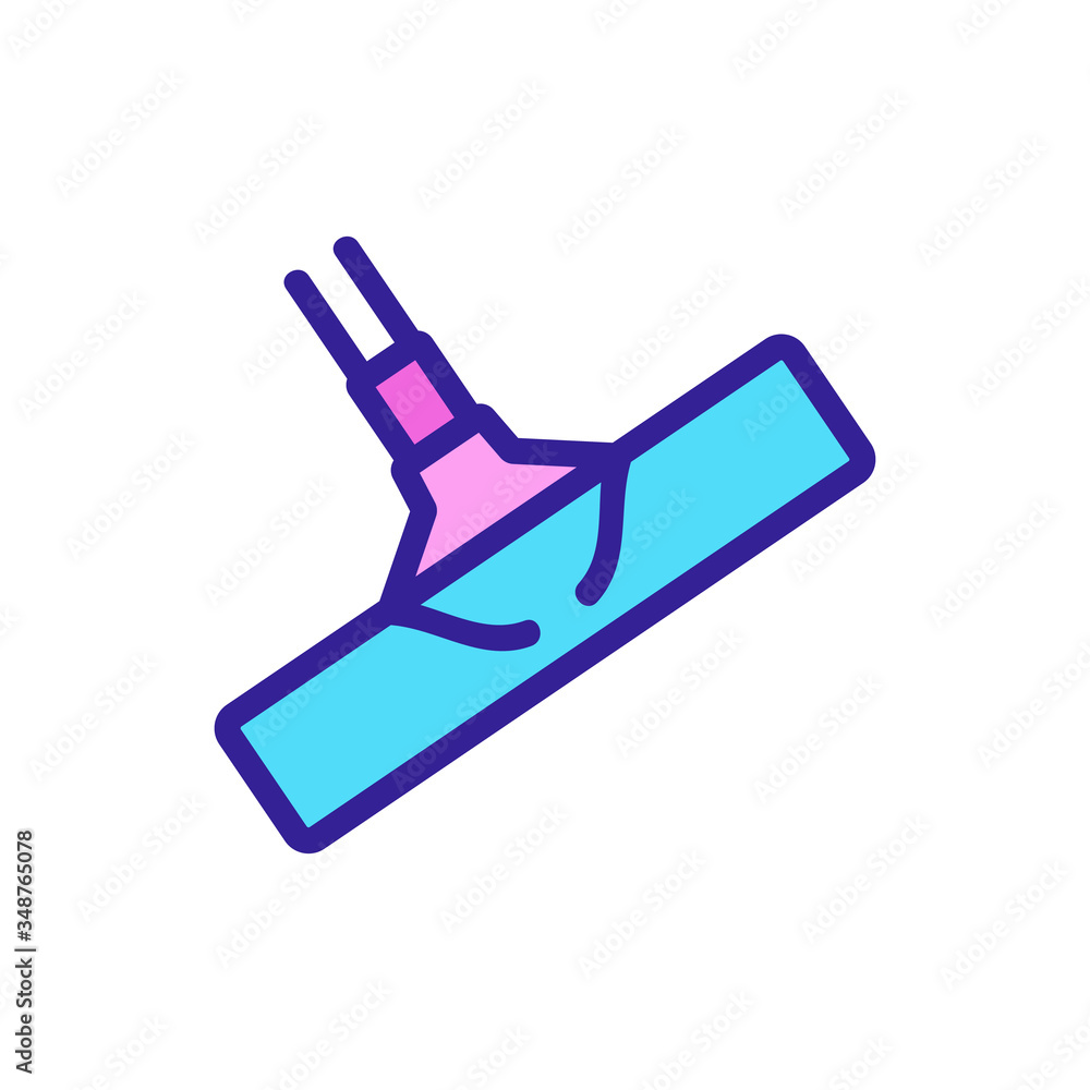Aufkleber flat mop with telescopic handle icon vector. flat mop with telescopic handle sign. color symbol illu