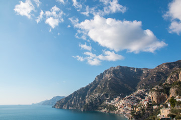 Fototapeta na wymiar View of Positano town on the Amalfi coast, Italy