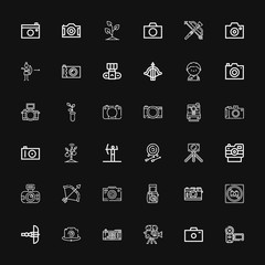 Editable 36 shoot icons for web and mobile