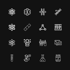 Editable 16 dna icons for web and mobile
