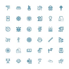 Editable 36 chinese icons for web and mobile