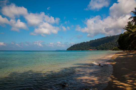 Tekek beach of Tioman island in Malaysia