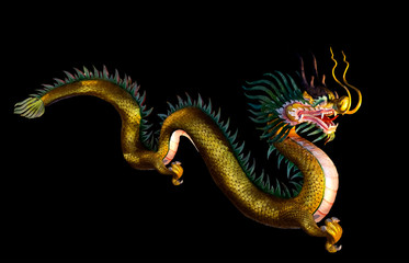Golden Chinese Dragon