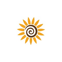 Sunflower logo icon vector