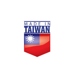 Taiwan flag, vector illustration on a white background