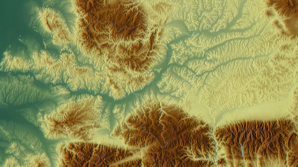 Alba, Romania - outlined. Relief