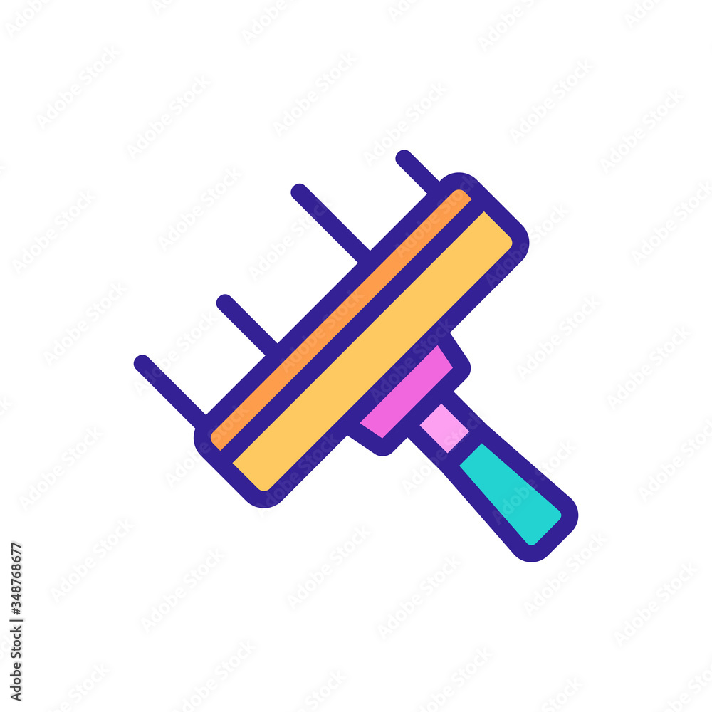 Poster flat squeegee in action icon vector. flat squeegee in action sign. color symbol illustration