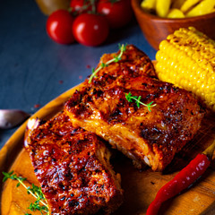 tender spare ribs from the grill