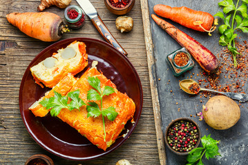 Appetizing vegetable terrine