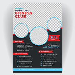 Fitness flyer brochure business creative design concept. Template covers modern layout, poster, magazine. For the advertising business club dance, running event,  sport promotion, gym, fitness, sport 