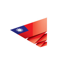 Taiwan flag, vector illustration on a white background