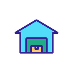 home barn icon vector. home barn sign. color symbol illustration