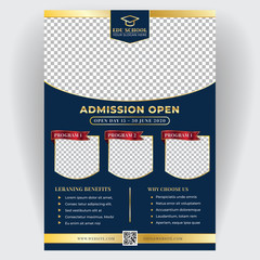 Education flyer brochure creative design. The template design trendy  layout. For the advertising business Education, school, institution learning, university,  company concept. Layout template in A4 