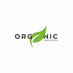 Logo of ORGANIC Word . Ecology Icon - Isolated on White Background. Graphic Design, Editable mnemonic, illustration