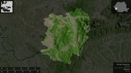 Caraș-Severin, Romania - composition. Satellite
